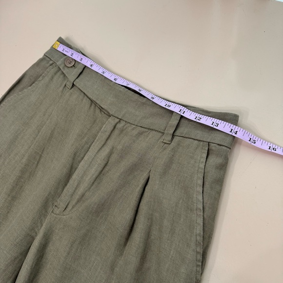 Madewell The Harlow High Rise Wide Leg Pant in 100% Linen in Distant Surplus 2 - Picture 9 of 16